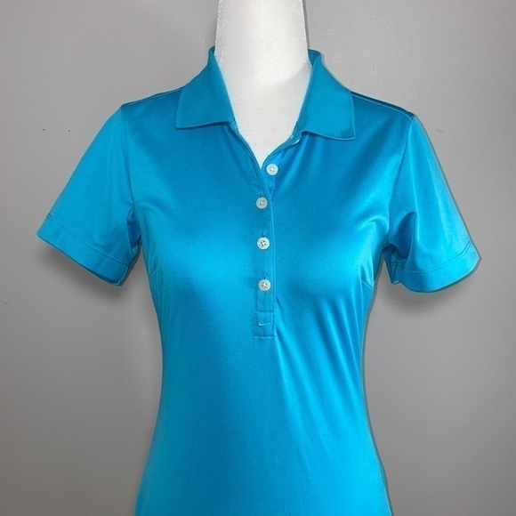Nike Polo Golf Shirt Dry-Fit Blue - Picture 4 of 14
